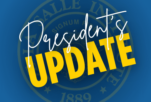 President's Update text on blue background.